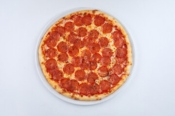 italian pizza on the white plate