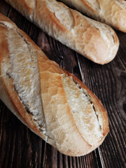 Loaves of bread in the foreground, special bakeries