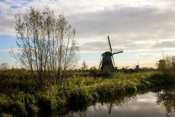 Windmills from the village of Kinderdijk, the Netherlands