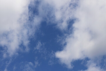 clouds in the blue sky background
