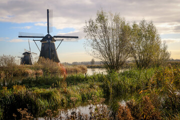 Windmills from the village of Kinderdijk, the Netherlands