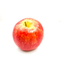 Pomme rouge sur fond blanc