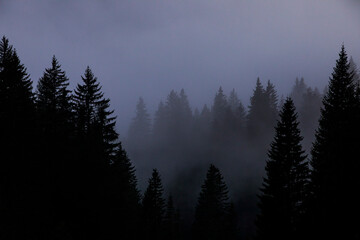 Sunset in Dolomites mountains, Alps, northern Italy
