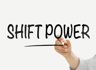 Man writing “just listed” text on a touchscreen