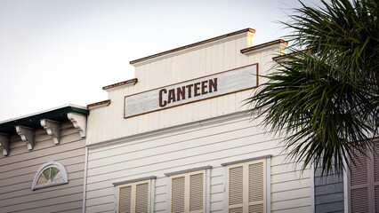 Street Sign to Canteen