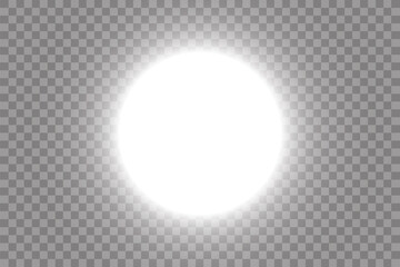 Realistic falling snowflakes. Isolated on transparent background. Vector illustration