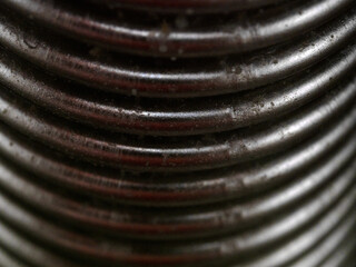 corrugated pipe close up detail