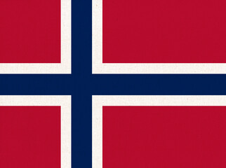 Fototapeta premium Flag of Norway. Norwegian state symbol. flag on fabric surface