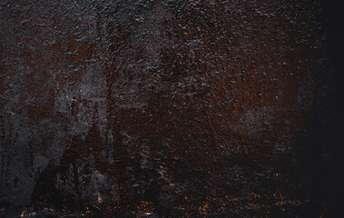 Naklejka premium Brown wall texture. Stone background. Rock texture. Grunge Rough structure. Abstract texture. Rock surface with cracks. Rock pile. Paint spots.