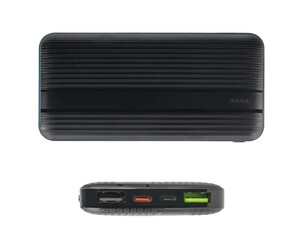 portable charger for phone, gadget for phone tablet, on white background