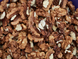 tasty walnut on the table