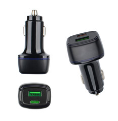 power adapter for phone tablet from the cigarette lighter to the car, on a white background