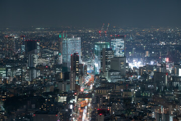 The streets of Tokyo Japan at Night