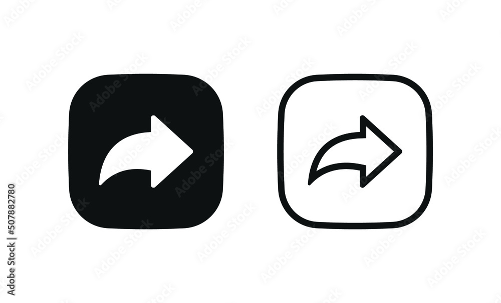Poster share arrow icon reply send forward icons button