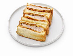 Katsu Sand ( deep fried pork cutlet sandwich ), Japanese food