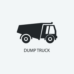 Dump_truck vector icon illustration sign