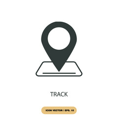 track icons  symbol vector elements for infographic web