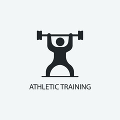 Athletic_training vector icon illustration sign