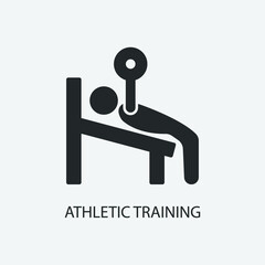 Athletic_training vector icon illustration sign