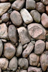closeup the bunch red brown stones soft focus natural red brown background.