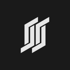 Minimalist Letter SS Logo Design Template Vector