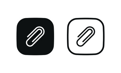 Obraz premium attach link file icon, internet url symbol connect button. office paper clip icons symbol - attachment document button