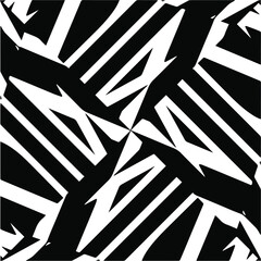 Abstract background with black and white pattern. Unique geometric vector swatch. Perfect for site backdrop, wrapping paper, wallpaper, textile and surface design. 