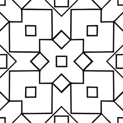 Abstract background with black and white pattern. Unique geometric vector swatch. Perfect for site backdrop, wrapping paper, wallpaper, textile and surface design. 