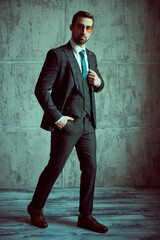 businessman in elegant suit