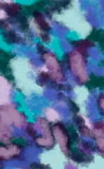 Fototapeta na wymiar shades of blue, green, purple spots. abstract watercolor background