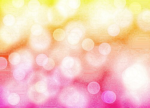 Yellow and pink abstract novel bokeh beautiful background blur.