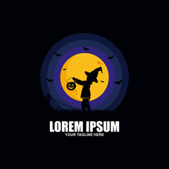 happy halloween message vector pumpkin and hat with bat design isolated on white background, illustration