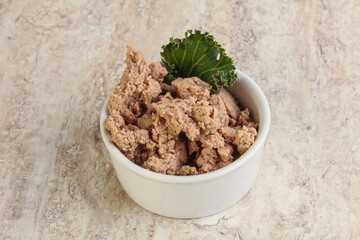 Liver pate in the bowl