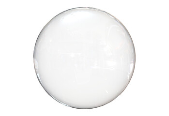 3d white light texture of reflection on rough bubble isolated on white background. Abstract bubble glossy 3d geometric shape object illustration render with clipping path.