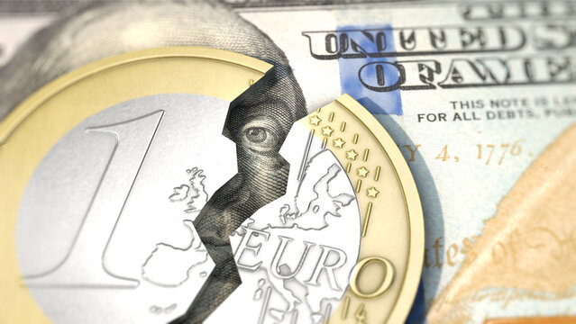 Wertverlust von Euro gegenüber dem US Dollar
