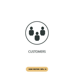 customers icons  symbol vector elements for infographic web