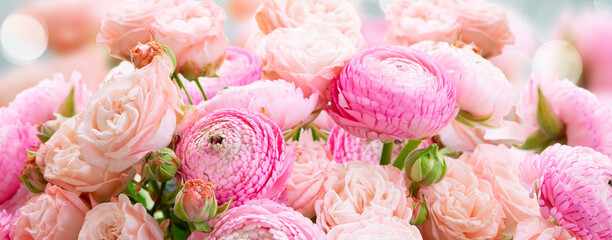 fresh rose flowers