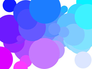 different colored circles, different sizes, overlapping, cheerful, optimistic as a background, pattern or wallpaper