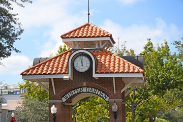 Main street area in Winter Garden in Orlando Florida