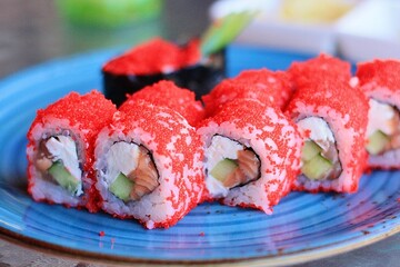 sushi with salmon