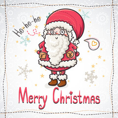 Cute Santa Claus postcard