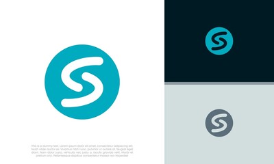 Initials S logo design. Initial Letter Logo.	
