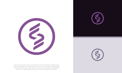 Initials S logo design. Initial Letter Logo.	
