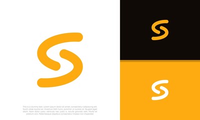 Initials S logo design. Initial Letter Logo.	
