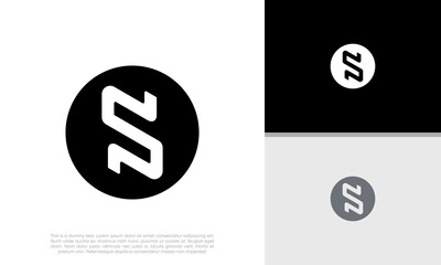 Initials S logo design. Initial Letter Logo.	
