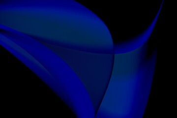 Abstract illustration of overlapping different waves, mostly blue in a dark background