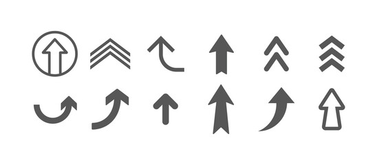 Arrow vector icons. Vector arrows.