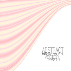 Red, yellow curved stripes. Multicolored pinstripe pattern, white background. Smooth gradient, blur effect. Abstract design. Vector template for book cover, brochure, poster, flyer, gift card. EPS10