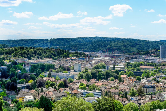 Winterthur, Stadt, Altstadt, Goldenberg, Stadtkirche, Sommer, Spazierweg, Aussichtspunkt, Schweiz