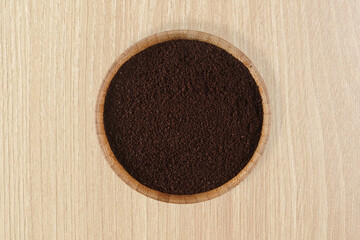 coffee beans and ground coffee beans
